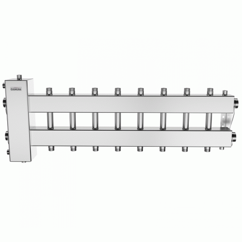 Коллектор нержавеющий Gidruss BMSS-150-9DU до 150 кВт 1 1/2" 9 контуров