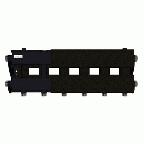 Коллектор модульный Gidruss MK-60-4D.EPP до 60 кВт 1" 4 контура EPP термоизоляция