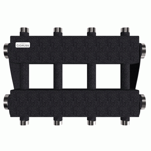 Коллектор модульный Gidruss MK-150-4DUх25 до 150 кВт 1 1/2" 5 контуров