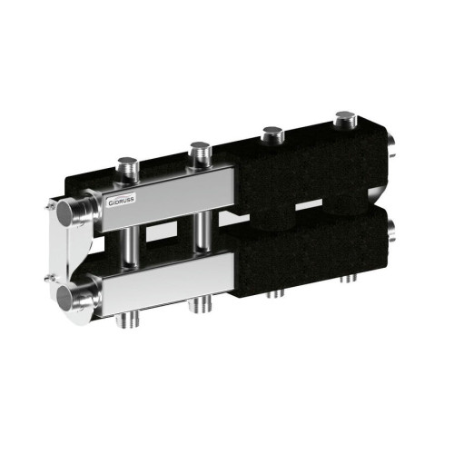 Коллектор нержавеющий модульный Gidruss MKSS-100-4DU до 100 кВт 1 1/4" 5 контуров