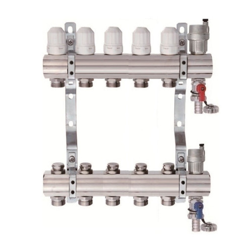 Коллектор для отопления Tim на 5 выходов (арт.KB005)