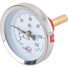 Теромометр РОСМА БТ-31.211 (0-120 С) G1/2 63мм, длина штока 46мм. биметаллический, осевое присоединение, с защитной гильзой