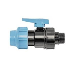 Кран шаровый ПНД Unidelta 20x1/2" с наружной резьбой