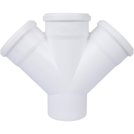 Крестовина канализационная Rehau Raupiano Plus D 110x110x110мм.45° (арт.11229641001)