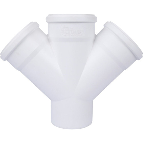 Крестовина канализационная Rehau Raupiano Plus D 110x110x110мм.45° (арт.11229641001)