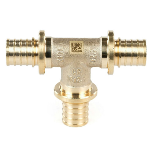 Тройник равнопроходный РЕХАУ 16 MX для труб из сшитого полиэтилена аксиальный 11080311001