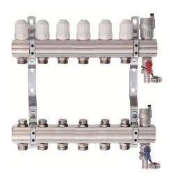 Коллектор для отопления Tim на 6 выходов (арт.KB006)