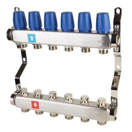 Коллектор в сборе без расходомеров MVI 1"х3/4"ЕК 6 выходов
