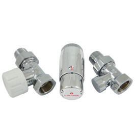 Комплект подключения SCHLOSSER STANDARD MINI 1/2" прямой хром с термоголовкой MINI