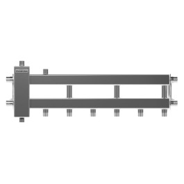 Коллектор нержавеющий Gidruss BMSS-40-4D до 40 кВт 3/4" 4 контура
