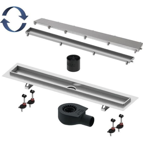 Комплект TECE TECElinus 600 мм для монтажа дренажного канала 2 в 1 для плитки tile и steel Хром матовый 15103069