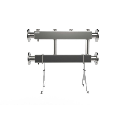 Коллектор нержавеющий модульный Gidruss MKSS-600-2х50 до 600 кВт ДУ80 2 контура