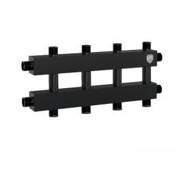 Коллектор на 4-5 выходов (вверх-вниз), Ду 25 с кронштейнами