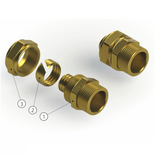 Фитинг компрессионный для теплотрассы Изопрофлекс НР 25х2,3-1"