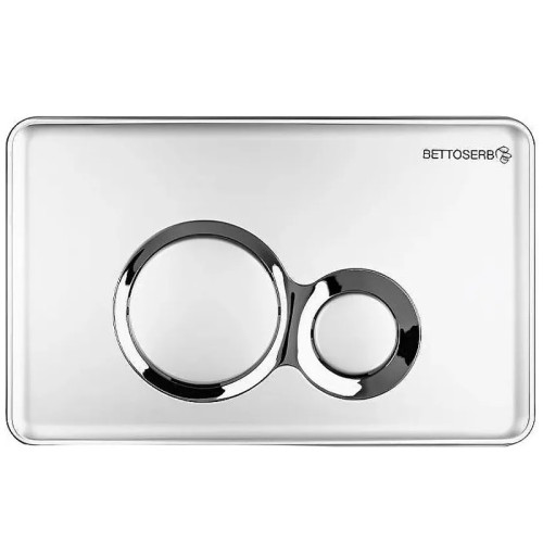 Клавиша смыва Bettoserb DUO хром матовый/хром глянец