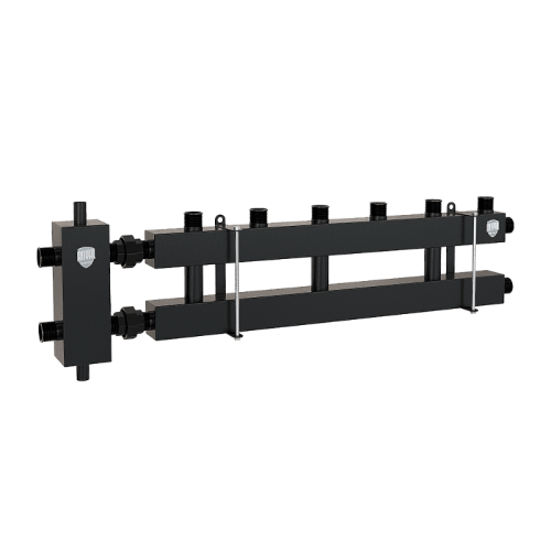 Блок коллекторный на 3(4) выхода, стрелка 60 кВт, в комплекте с кронштейнами