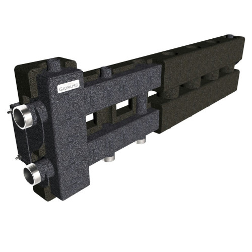 Коллектор Gidruss BM-80-4D EPP до 80 кВт 1 1/4"-1" 4 контура EPP термоизоляция
