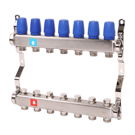 Коллектор в сборе без расходомеров MVI 1"х3/4"ЕК 7 выходов
