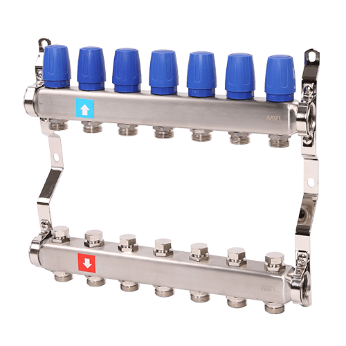 Коллектор в сборе без расходомеров MVI 1"х3/4"ЕК 7 выходов