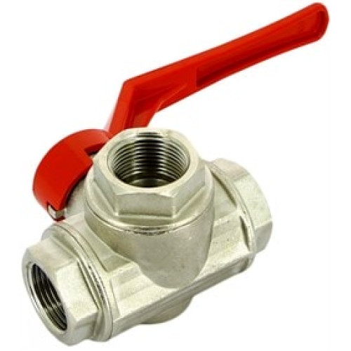 Кран шаровый трехходовой Itap 1/2"  ручка-рычаг (ART 128)