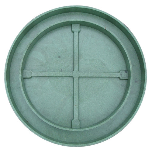 Крышка люк для колодца 315 мм полимерпесчаная (зеленая)