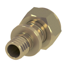Соединение прямое с НГ гайкой TECEflex 16х1/2" мм латунь