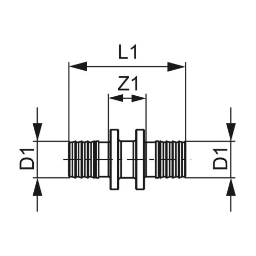 Соединение переходное труба-труба TECEflex 40х32 мм латунь