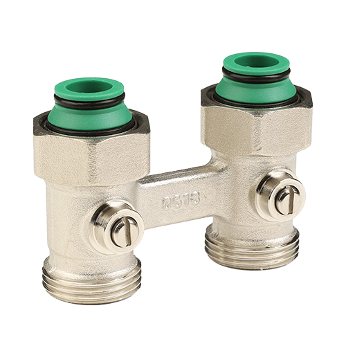 Узел нижнего подключения прямой, с шаровым затвором MVI 3/4"*3/4" арт. TR.415.0505