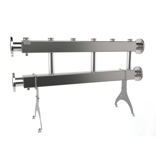 Коллектор нержавеющий модульный Gidruss MKSS-600-3х50 до 600 кВт ДУ80 3 контура