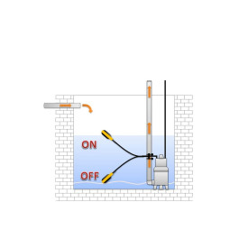 Поплавковый выключатель SUPERTEC H05 RNF 3X1 - с кабелем 10м H05 3Х1 двойн. действ + противовес