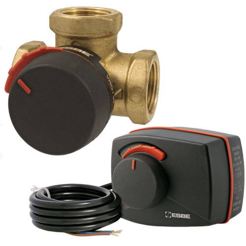 Комплект ESBE трехходовой клапан VRG131 1" привод ARA 661 13022400