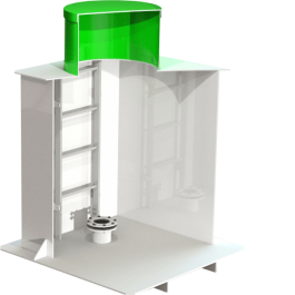 Био-С Пластиковый квадратный кессон 12 размер 1200х1200х2000 мм