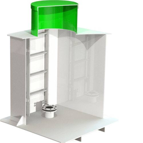 Био-С Пластиковый квадратный кессон 12 размер 1200х1200х2000 мм