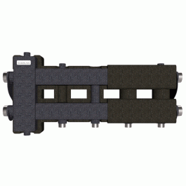 Коллектор Gidruss BM-80-3D EPP до 80 кВт 1 1/4"-1" 2 контура EPP термоизоляция