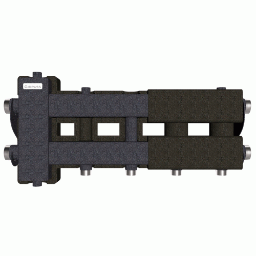 Коллектор Gidruss BM-80-3D EPP до 80 кВт 1 1/4"-1" 2 контура EPP термоизоляция