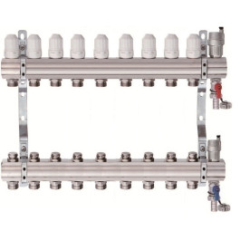 Коллектор для отопления Tim на 9 выходов (арт.KB009)