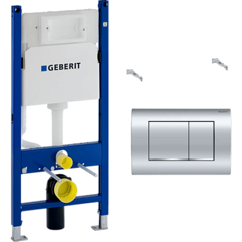 Инсталляция для унитаза Geberit Duofix Delta (458.163.21.1) 3 в одном прямоугольная кнопка