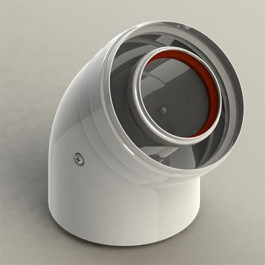 Колено Groppalli 60/100 (45°) В/Н для конвекционных котлов