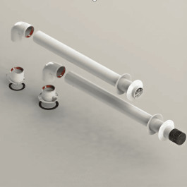 Комплект дымоходный раздельный Groppalli 80/80 (забор + вывод) для котлов серии Timе