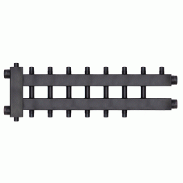 Коллектор с гидроразделителем Warme WKD.R.85.К.4+3+1 (черная сталь) Дублер компакт на 8 контуров до 85 кВт