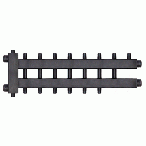 Коллектор с гидроразделителем Warme WKD.R.85.К.4+3+1 (черная сталь) Дублер компакт на 8 контуров до 85 кВт