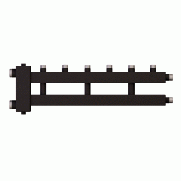 Коллектор с гидроразделителем Warme WKD.R.85.3+1 (черная сталь) на 4 контура до 85 кВт