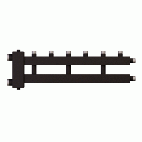 Коллектор с гидроразделителем Warme WKD.R.85.3+1 (черная сталь) на 4 контура до 85 кВт