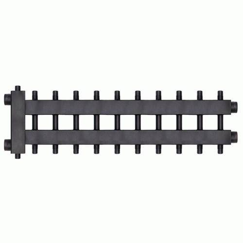 Коллектор с гидроразделителем Warme WKD.R.85.К.5+5+1 (черная сталь) Дублер компакт на 11 контуров до 85 кВт