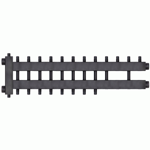 Коллектор с гидроразделителем Warme WKD.R.85.К.6+4+1 (черная сталь) Дублер компакт на 11 контуров до 85 кВт