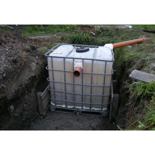 Еврокуб 1000 л, для септика немытый герметичный (поддон металл/пластик/дерево)