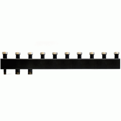 Коллектор Warme WKS85.5F (черная сталь) на 5 контуров до 85 кВт с накидными гайками 1 1/2"