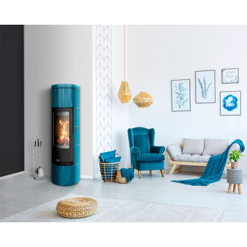 Печь-камин ABX Kastilie аквамарин
