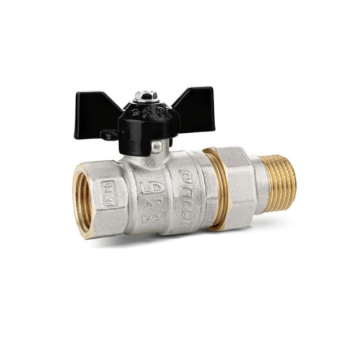 Кран шаровой LD с американкой резьба 1/2" ручка-бабочка