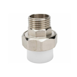 Муфта с американкой полипропиленовая Fusitek с НР резьбой 20х1/2"мм